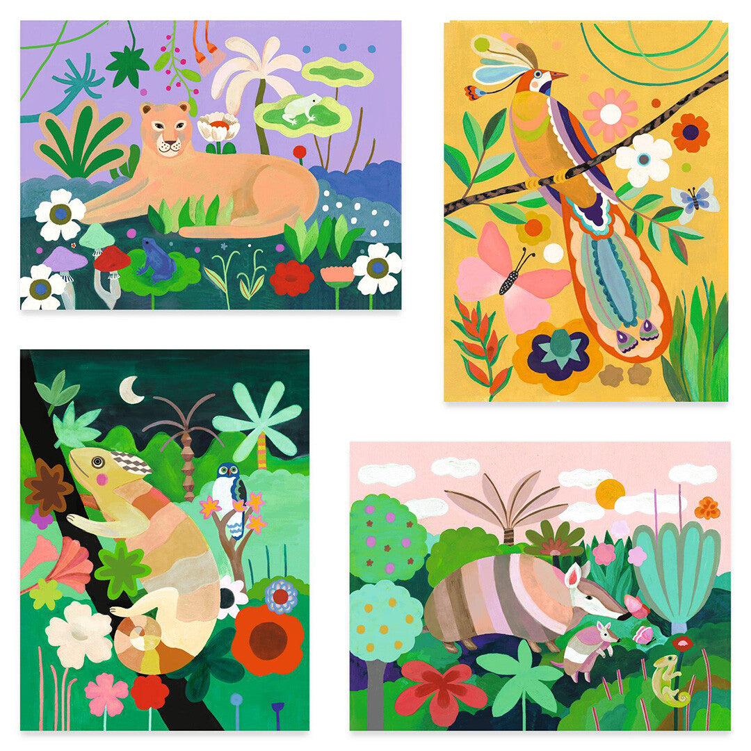 djeco knutselset 3D schilderijen jungle | DJ08968 | 2