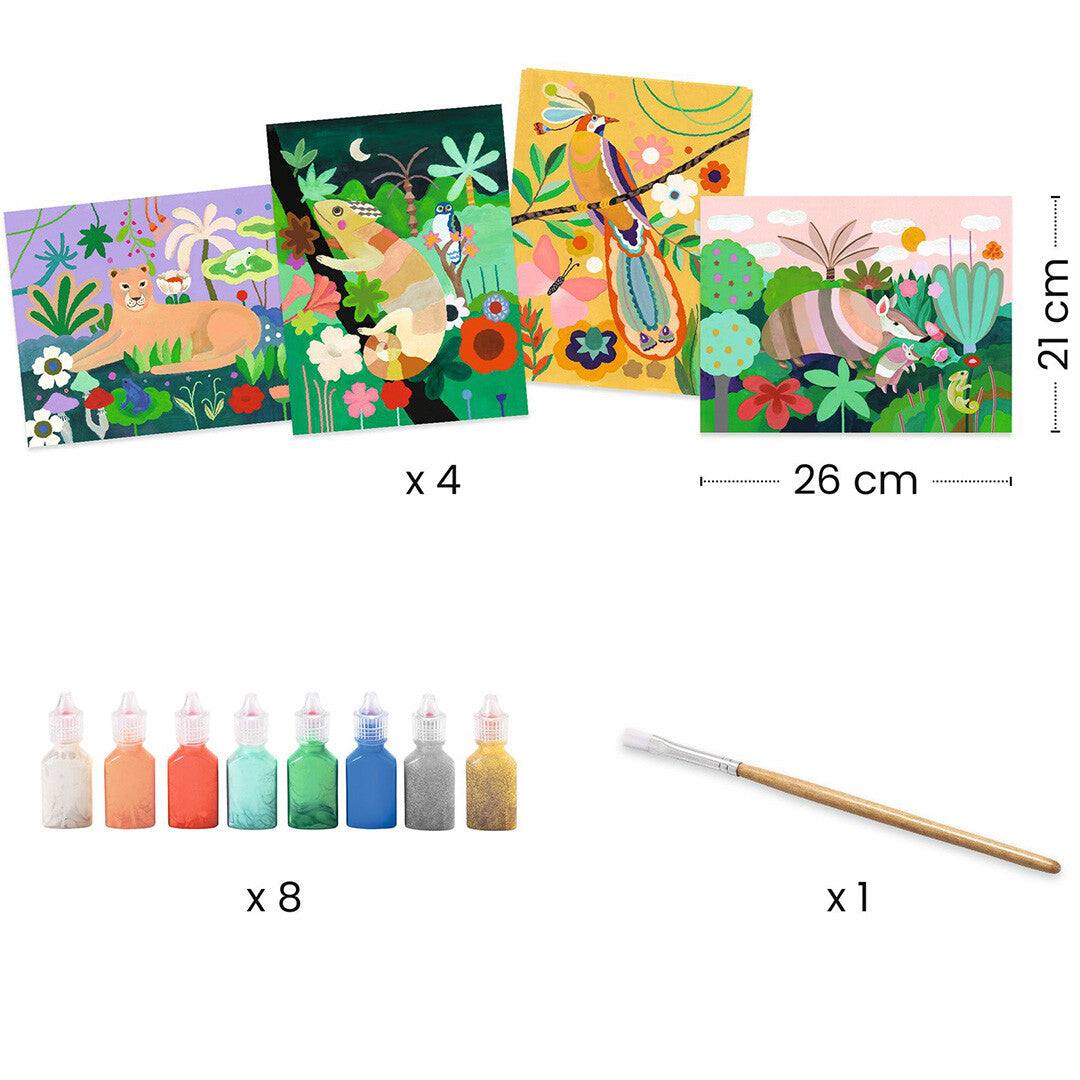 djeco knutselset 3D schilderijen jungle | DJ08968 | 3