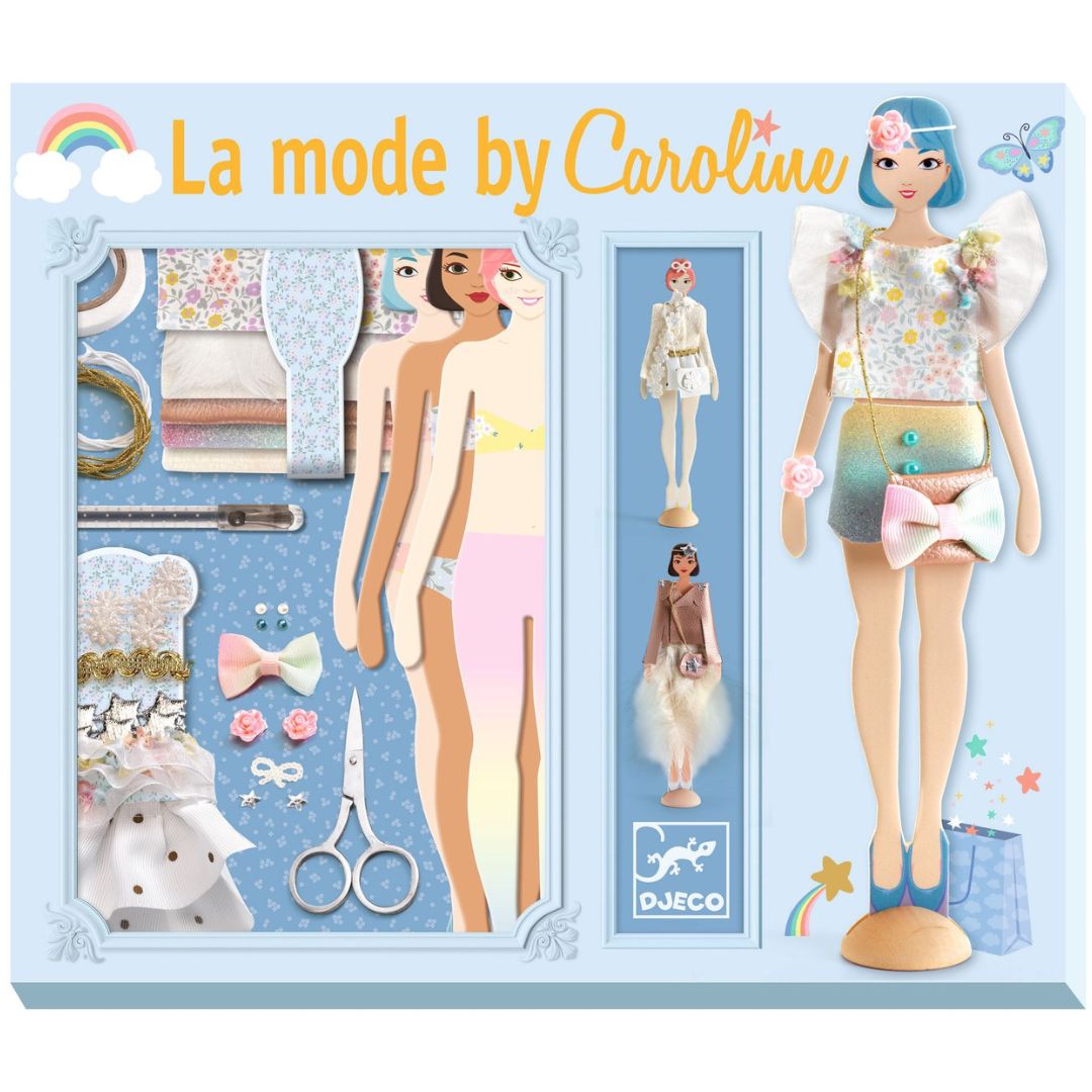 djeco knutselset aankleedpoppen fashion by caroline | DJ09333 | 0