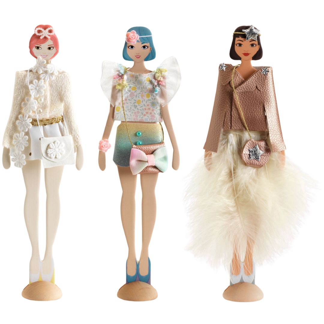 djeco knutselset aankleedpoppen fashion by caroline | DJ09333 | 1