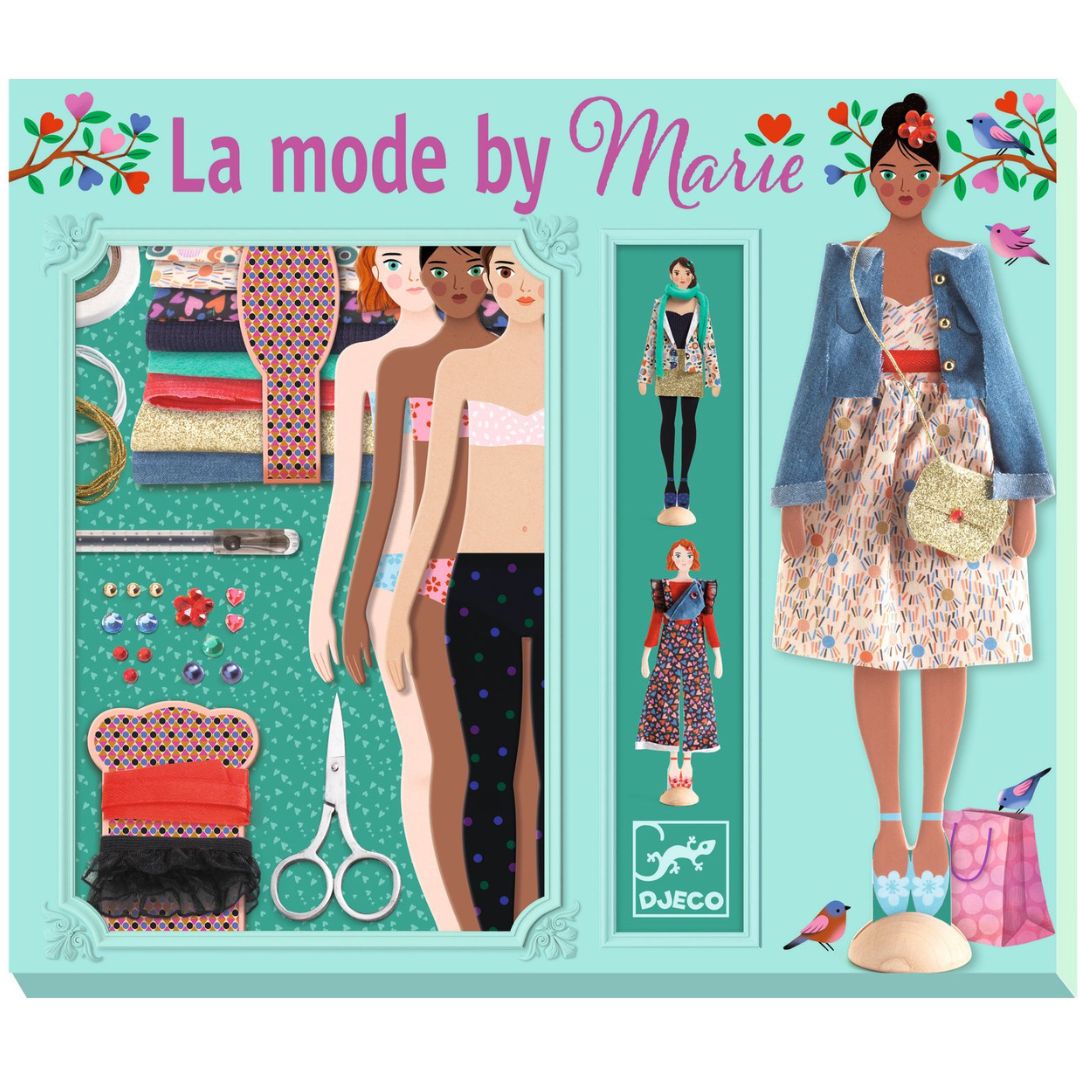 djeco knutselset aankleedpoppen fashion by marie | DJ09335 | 0