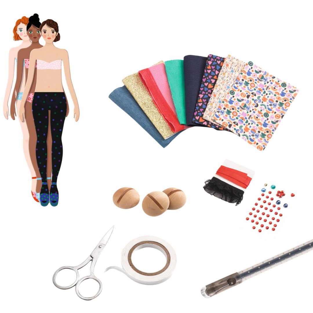 djeco knutselset aankleedpoppen fashion by marie | DJ09335 | 3