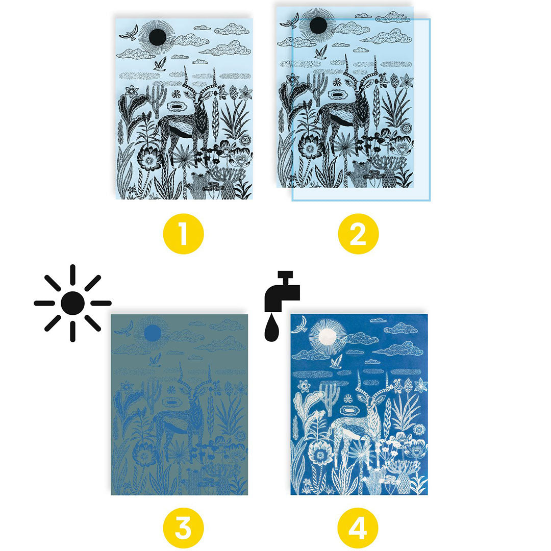 djeco knutselset blauwdruk - night-time in the savannah | DJ09343 | 1