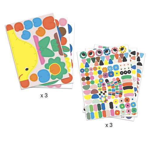 djeco knutselset collage 3D dieren | DJ08983 | 2