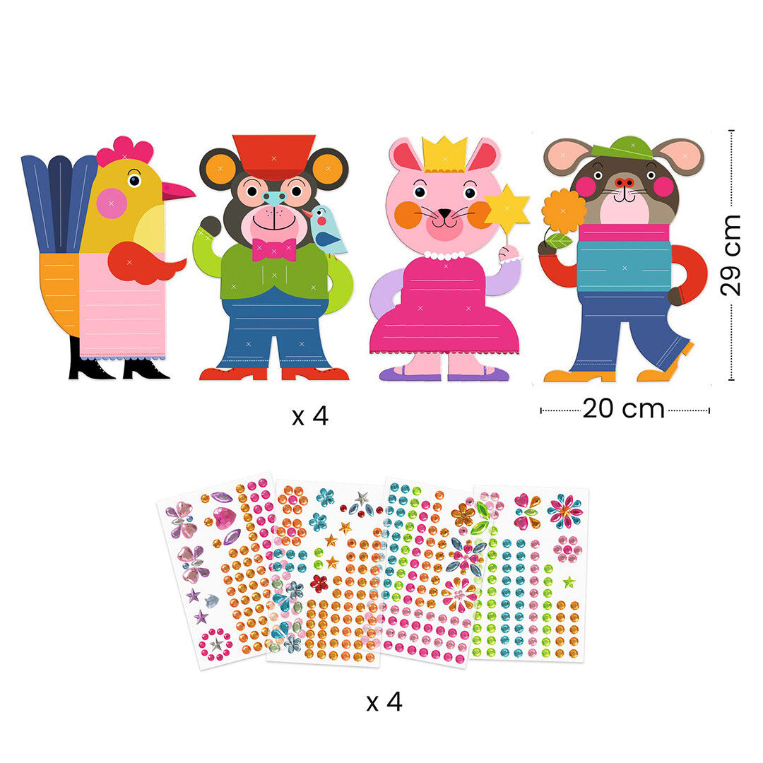 djeco knutselset creëren met stickers - sparkles | DJ00090 | 3