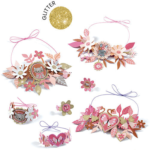djeco knutselset diy - bloemen sieraden - delicate medallions | DJ07958 | 1