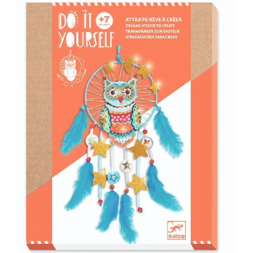 djeco knutselset diy dromenvanger - gouden uil | DJ07961 | 0