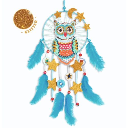 djeco knutselset diy dromenvanger - gouden uil | DJ07961 | 1