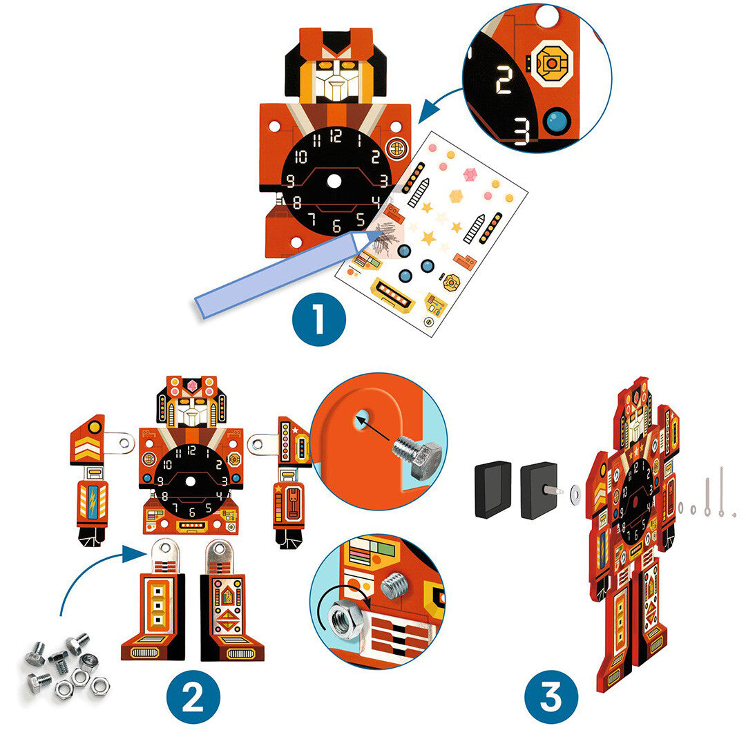 djeco knutselset diy - robotime klok | DJ07984 | 1