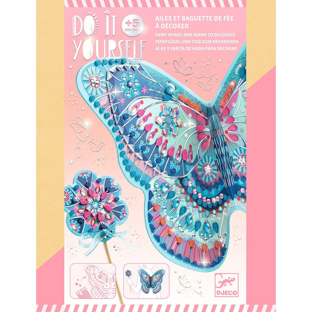 djeco knutselset diy vleugels en toverstaf - like a fairy | DJ07939 | 0