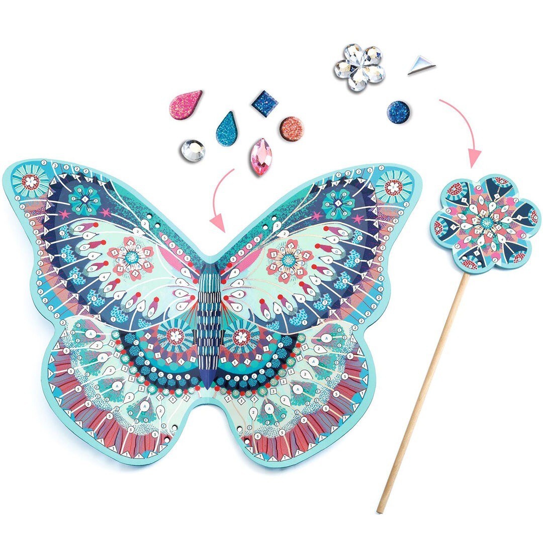 djeco knutselset diy vleugels en toverstaf - like a fairy | DJ07939 | 2