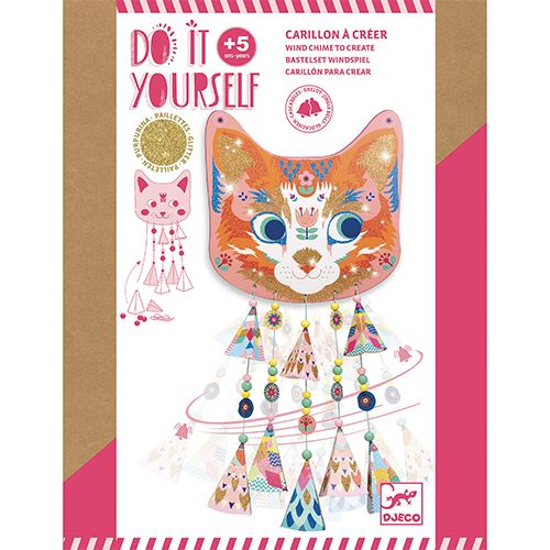 djeco knutselset diy - windgong - poes | DJ07955 | 0