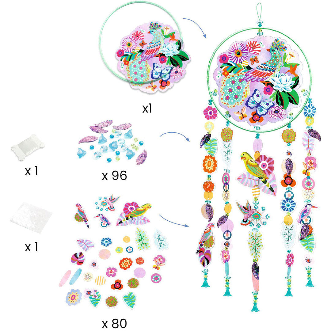 djeco knutselset diy zonnevanger - paradijsvogel | DJ07996 | 1