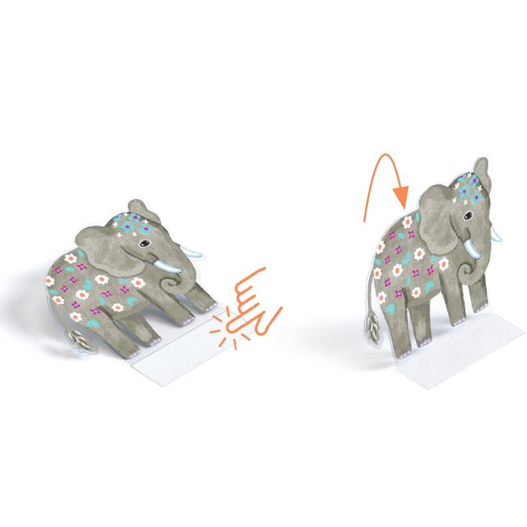 djeco knutselset herbruikbare 3D stickers - animals | DJ00044 | 2