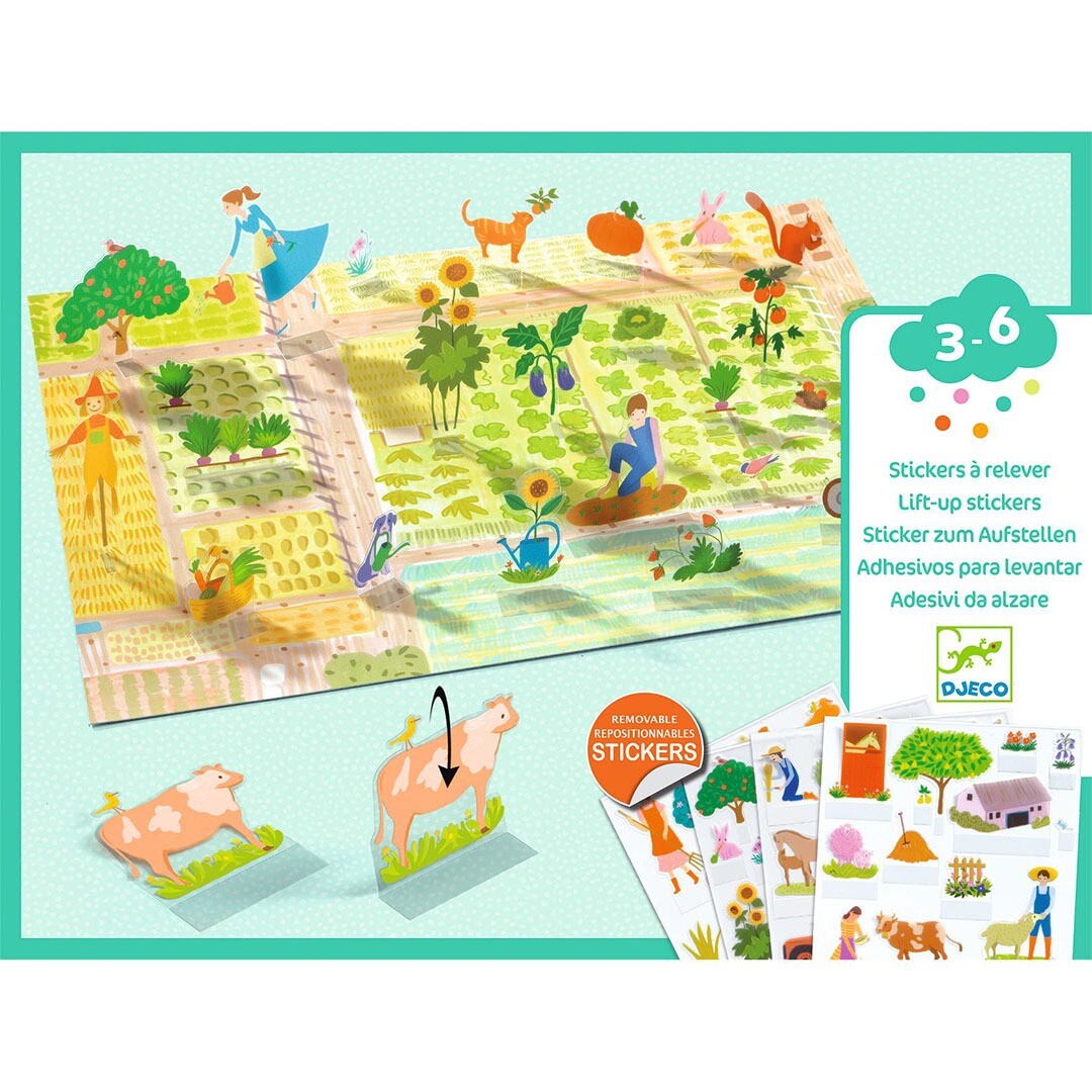 djeco knutselset herbruikbare 3D stickers - farm | DJ00045 | 0