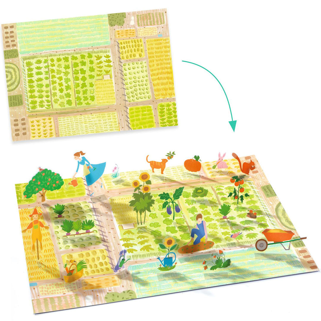 djeco knutselset herbruikbare 3D stickers - farm | DJ00045 | 1