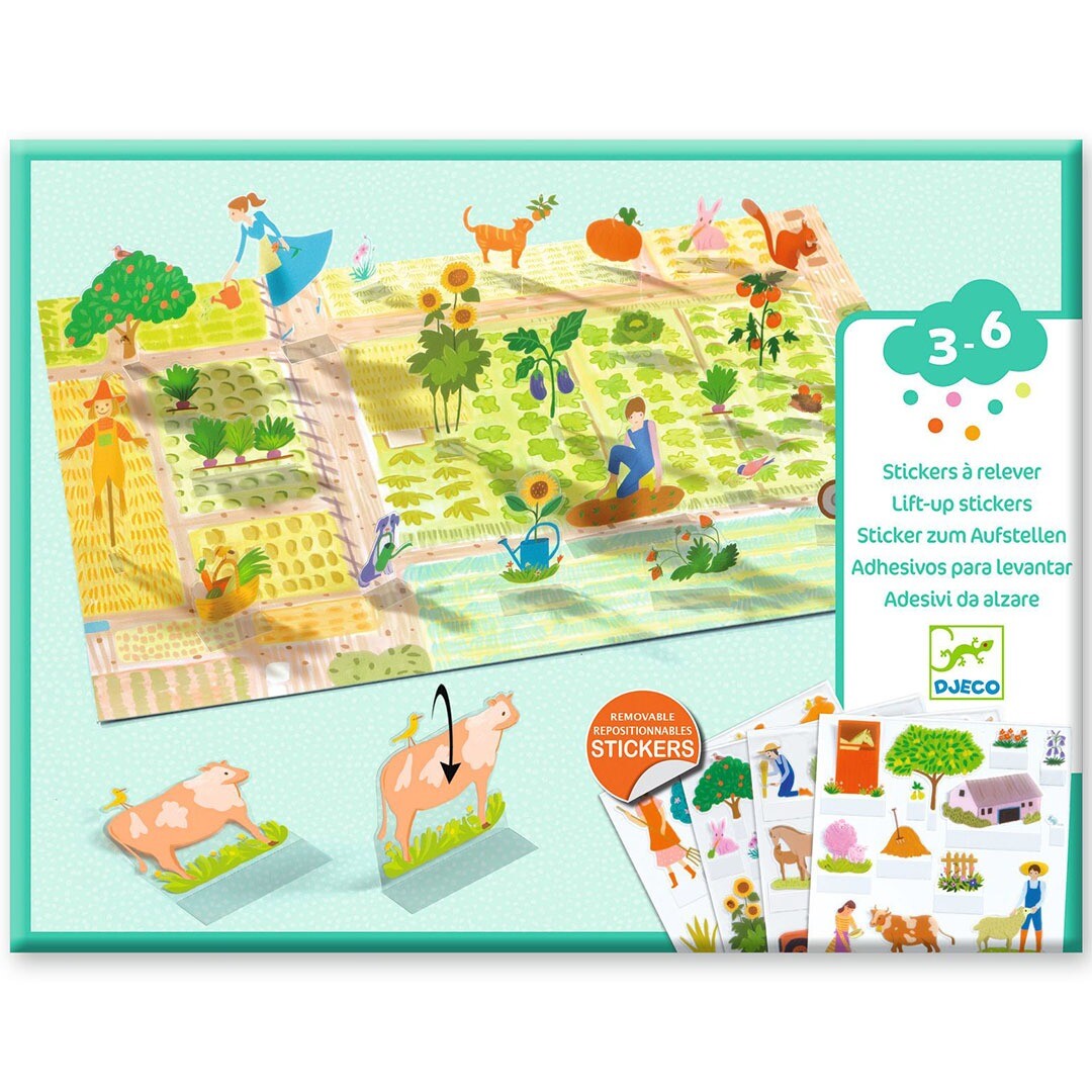 djeco knutselset herbruikbare 3D stickers - farm | DJ00045 | 5