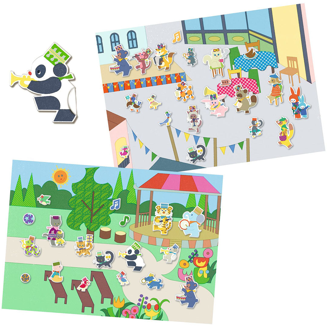 djeco knutselset herbruikbare stickers - fanfare | DJ09947 | 2