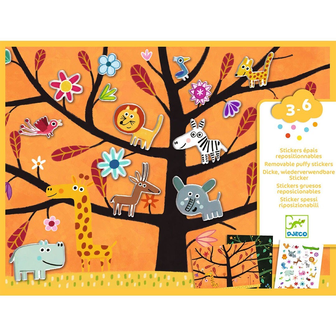 djeco knutselset herbruikbare stickers - off-ground tag | DJ09948 | 0