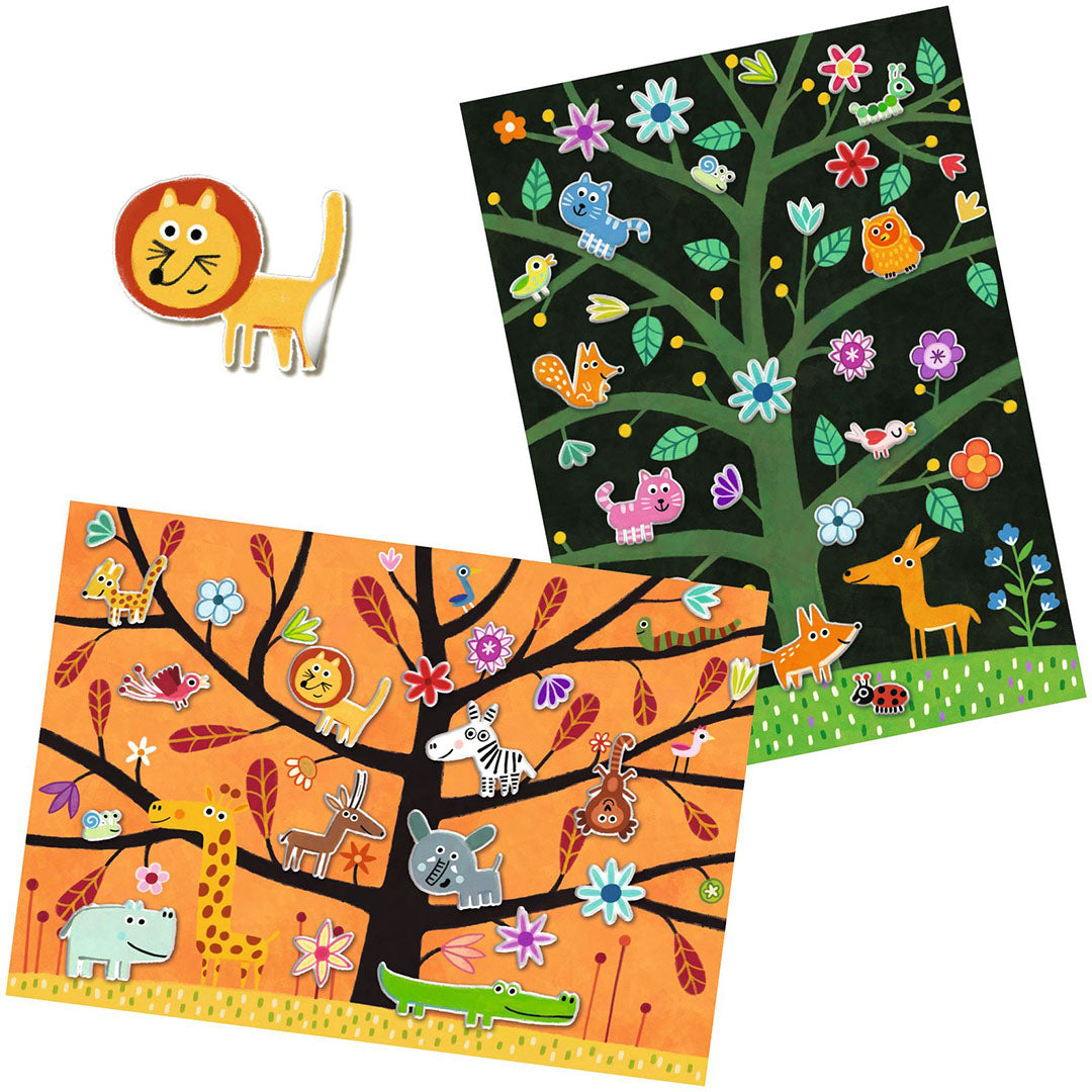 djeco knutselset herbruikbare stickers - off-ground tag | DJ09948 | 2