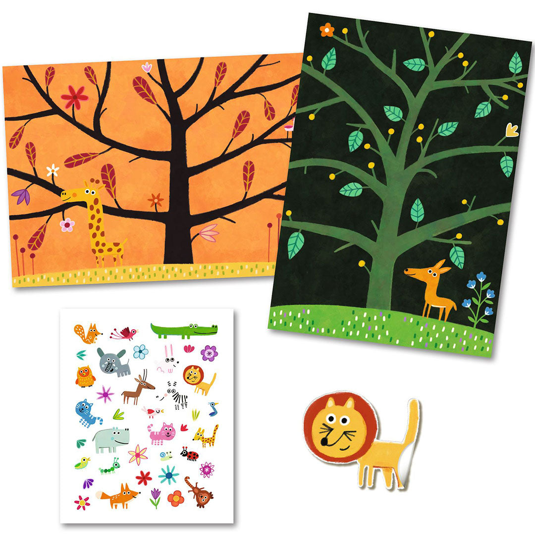 djeco knutselset herbruikbare stickers - off-ground tag | DJ09948 | 3