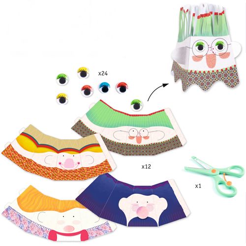 djeco knutselset knip-knip, poppetjes maken | DJ09870 | 1