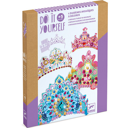 djeco knutselset mozaïek diademen prinsessen