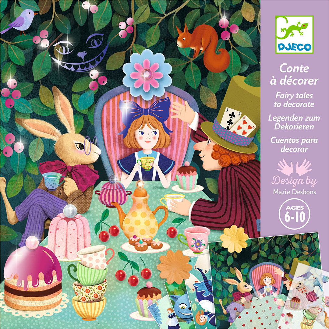 djeco knutselset schilderijen versieren - in wonderland | DJ09428 | 0