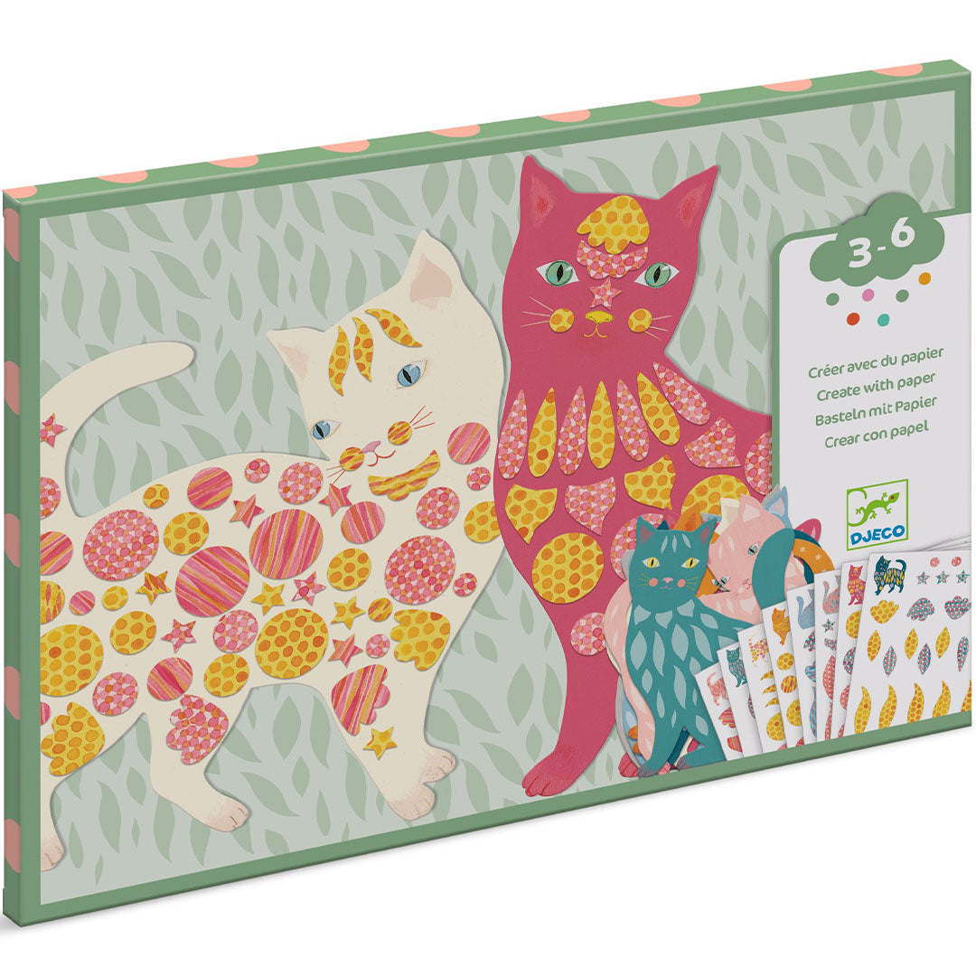 djeco knutselset stickers - cute cats | DJ00079 | 0