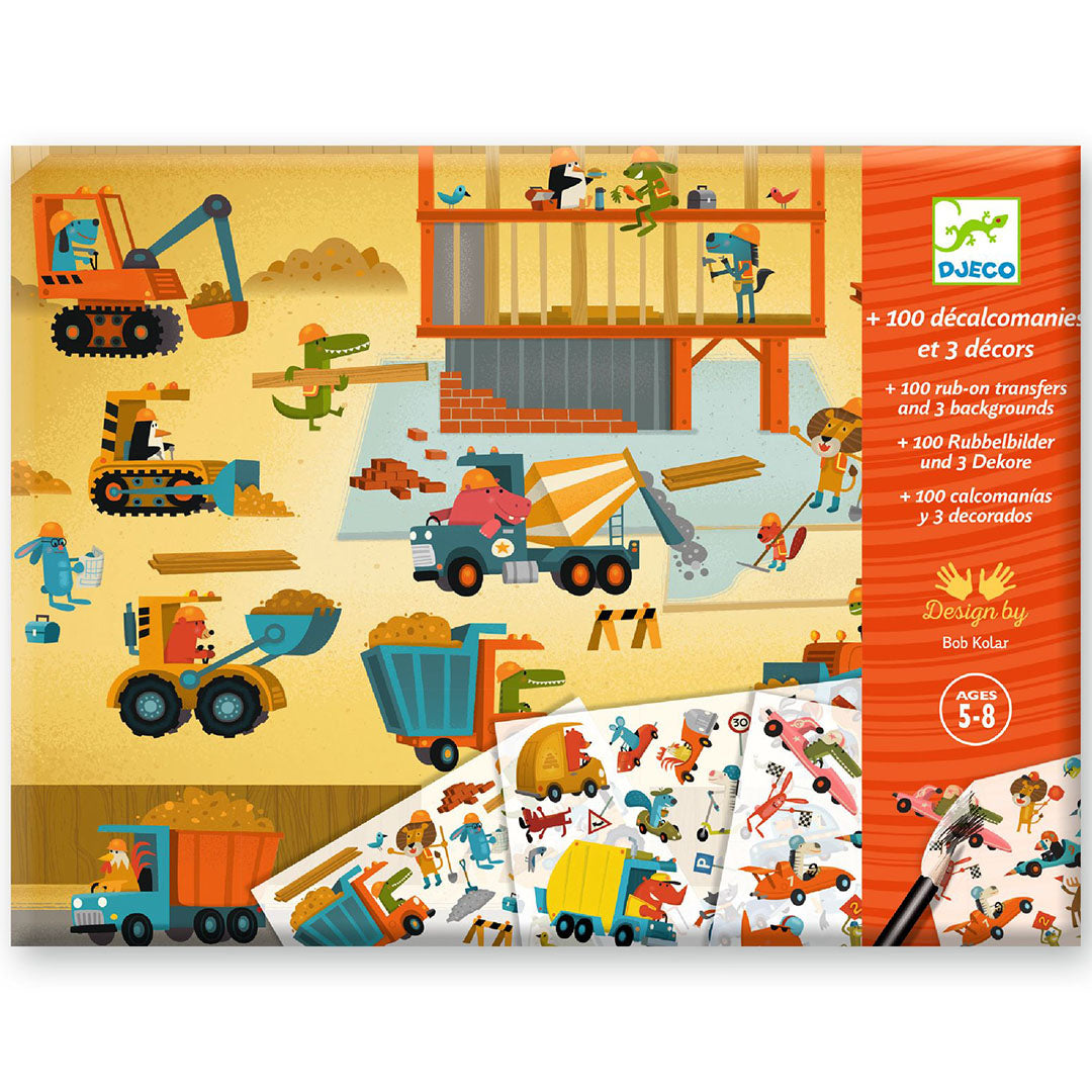 djeco knutselset transferstickers asphalt | DJ09357 | 0