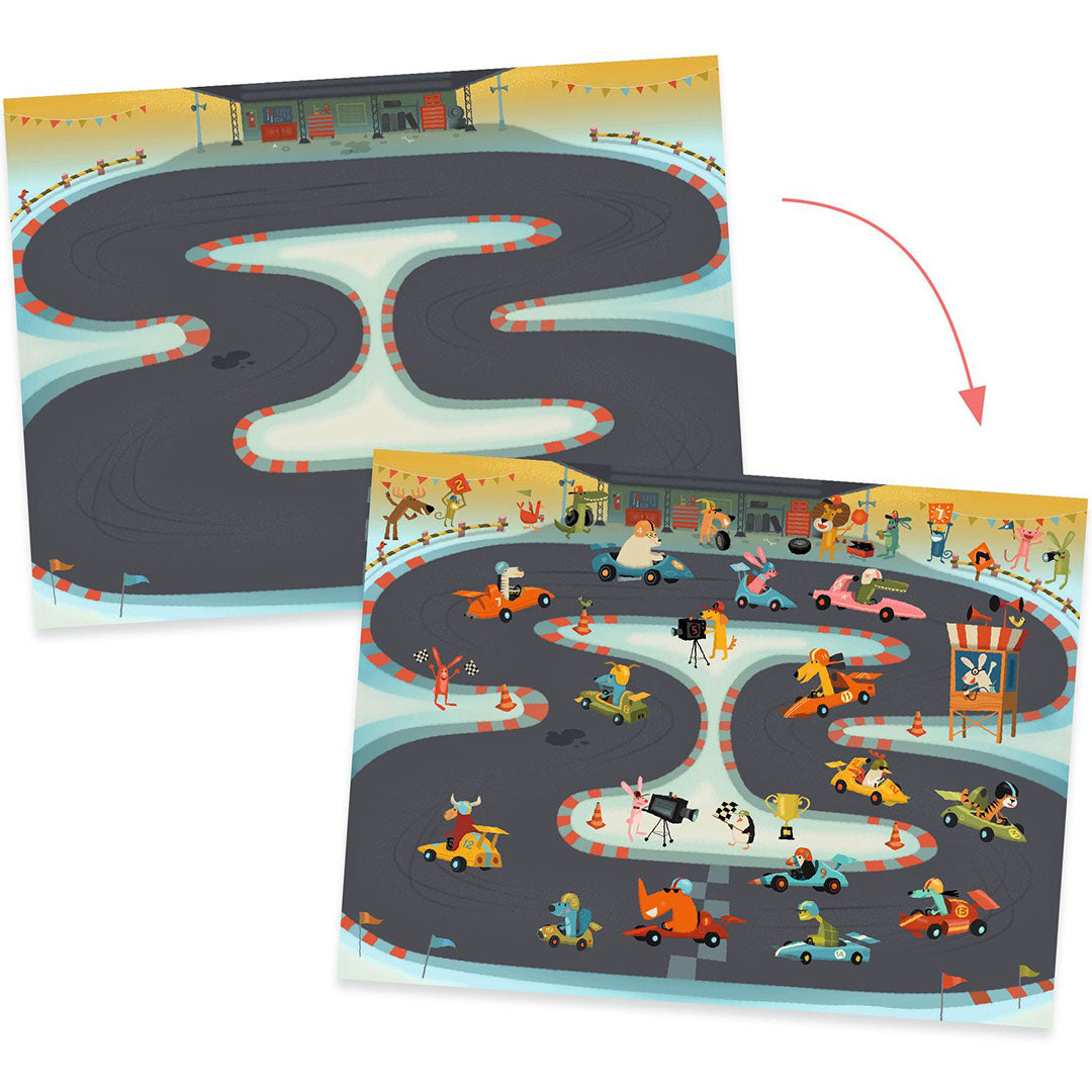 djeco knutselset transferstickers asphalt | DJ09357 | 1