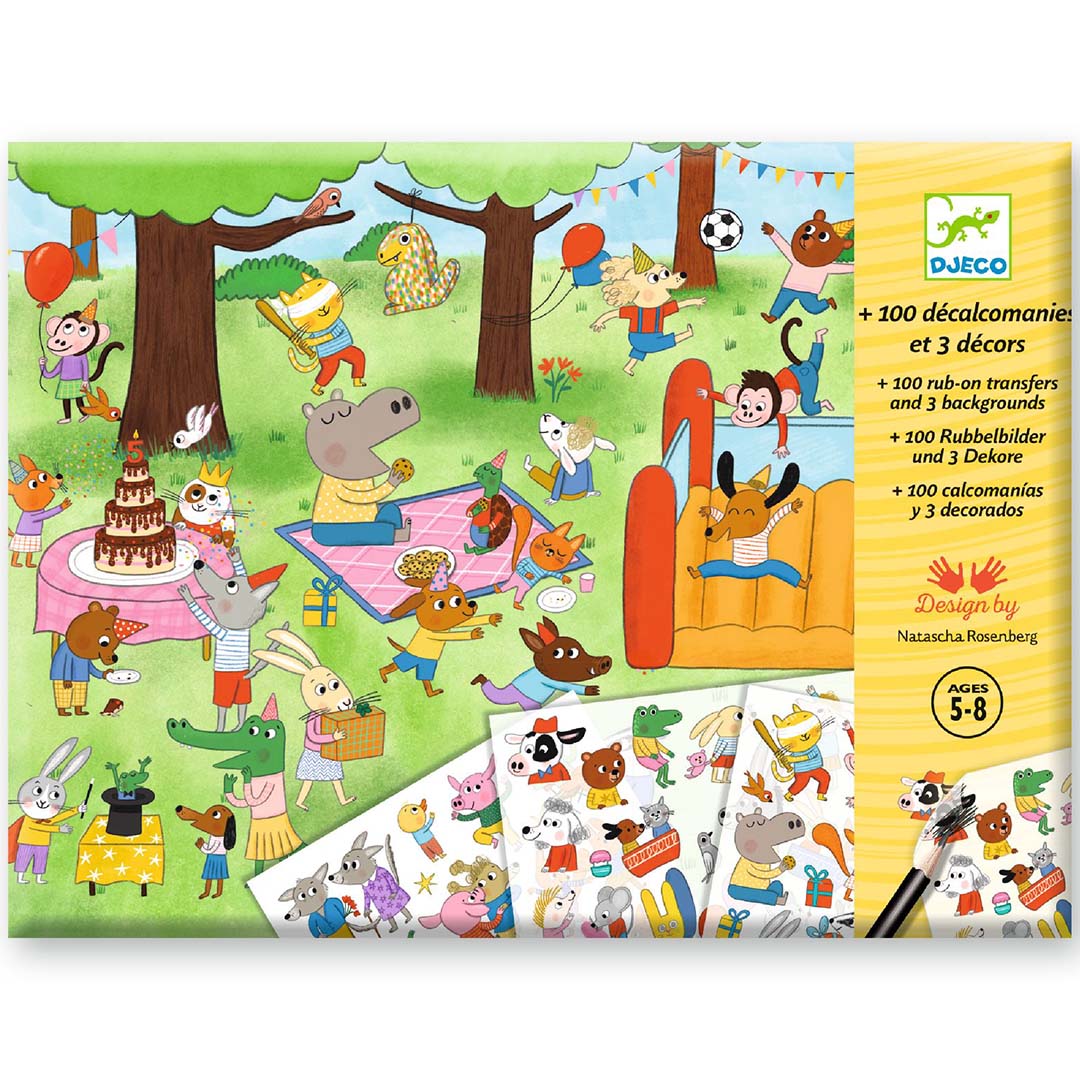 djeco knutselset transferstickers party time | DJ09355 | 0