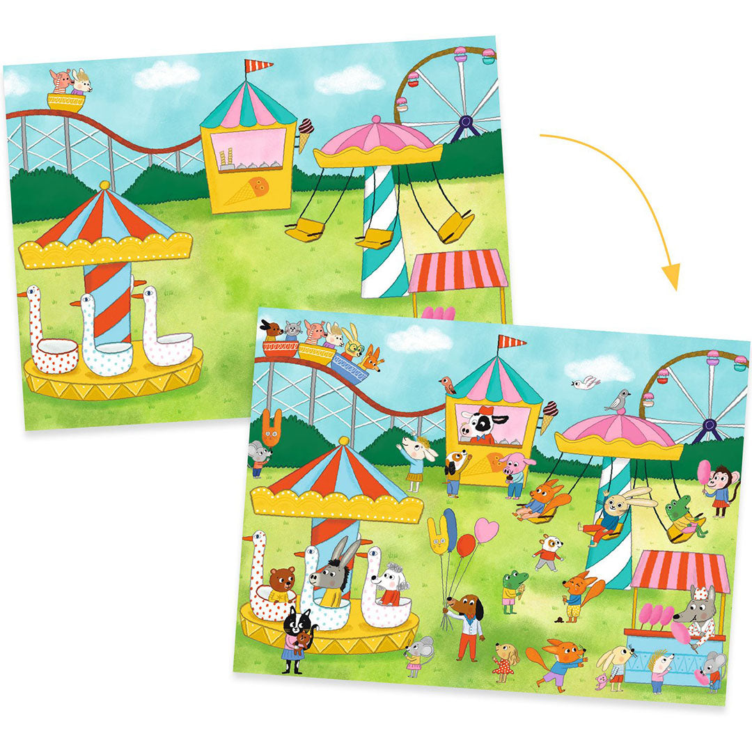 djeco knutselset transferstickers party time | DJ09355 | 1