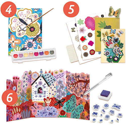 djeco knutselset zes activiteiten - bloemen | DJ09330 | 2