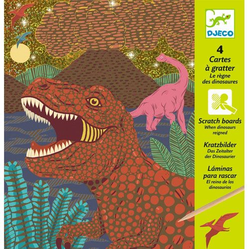 djeco kraskaarten dinosauriërs | DJ09726 | 0