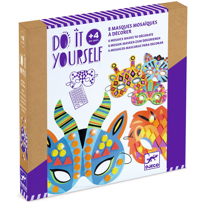 djeco knutselset maskers versieren - jungle