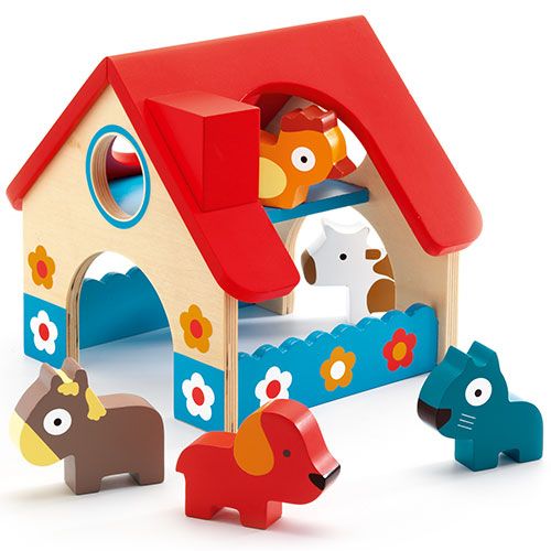 djeco mini boerderij + 5 dieren | DJ06388 | 0