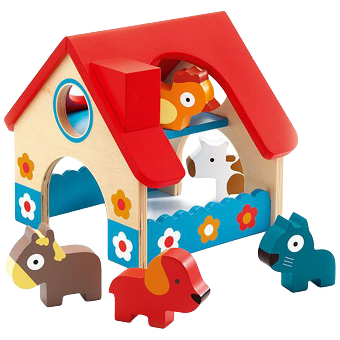djeco mini boerderij + 5 dieren | DJ06388 | 0