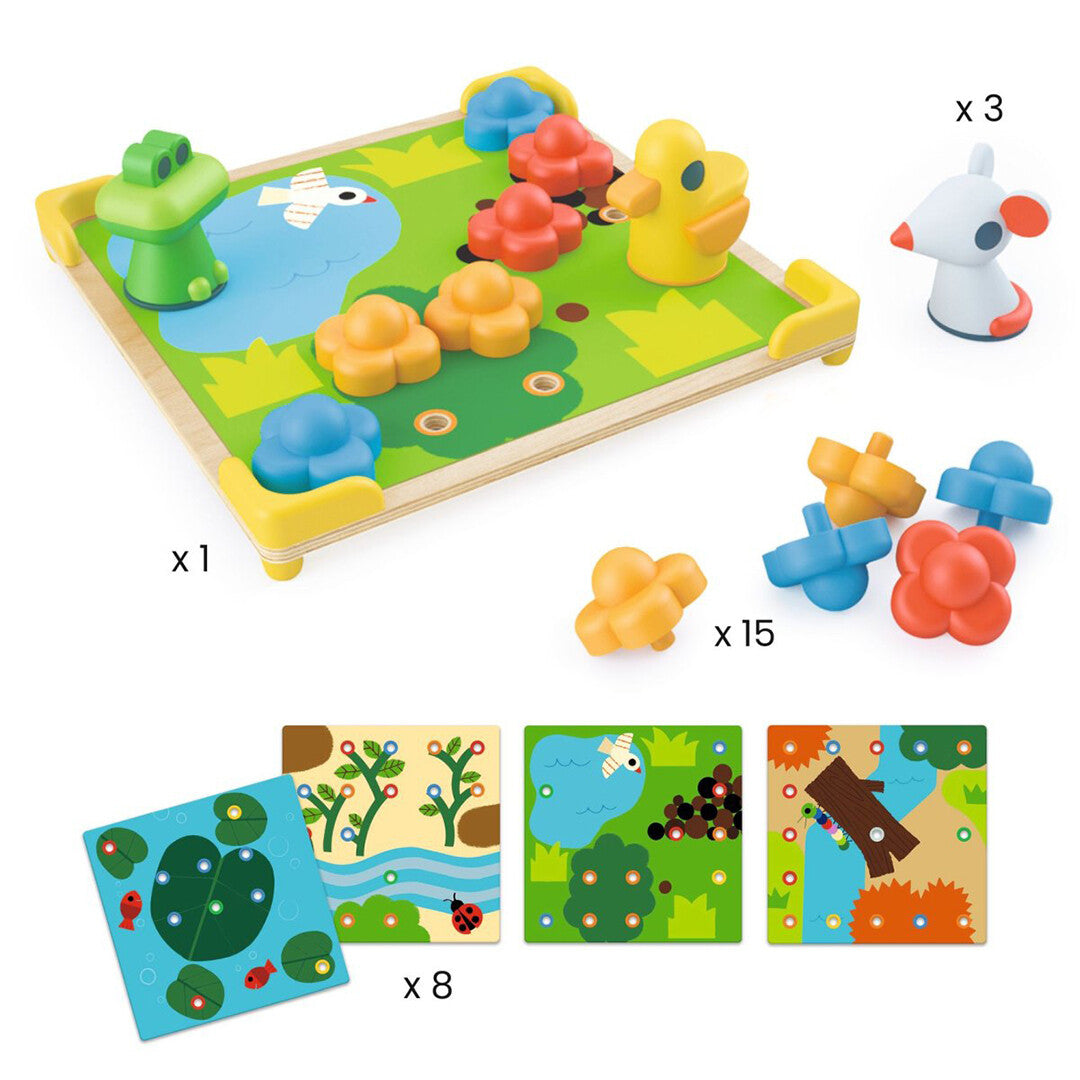 djeco mozaïekpuzzel mosaïco ducky & co | DJ08142 | 2
