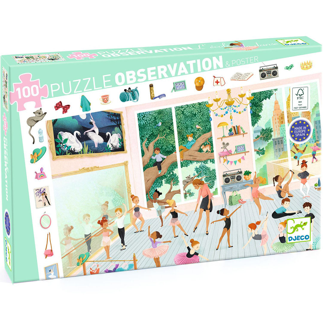 djeco observatiepuzzel de dansschool - 100st | DJ07514 | 0
