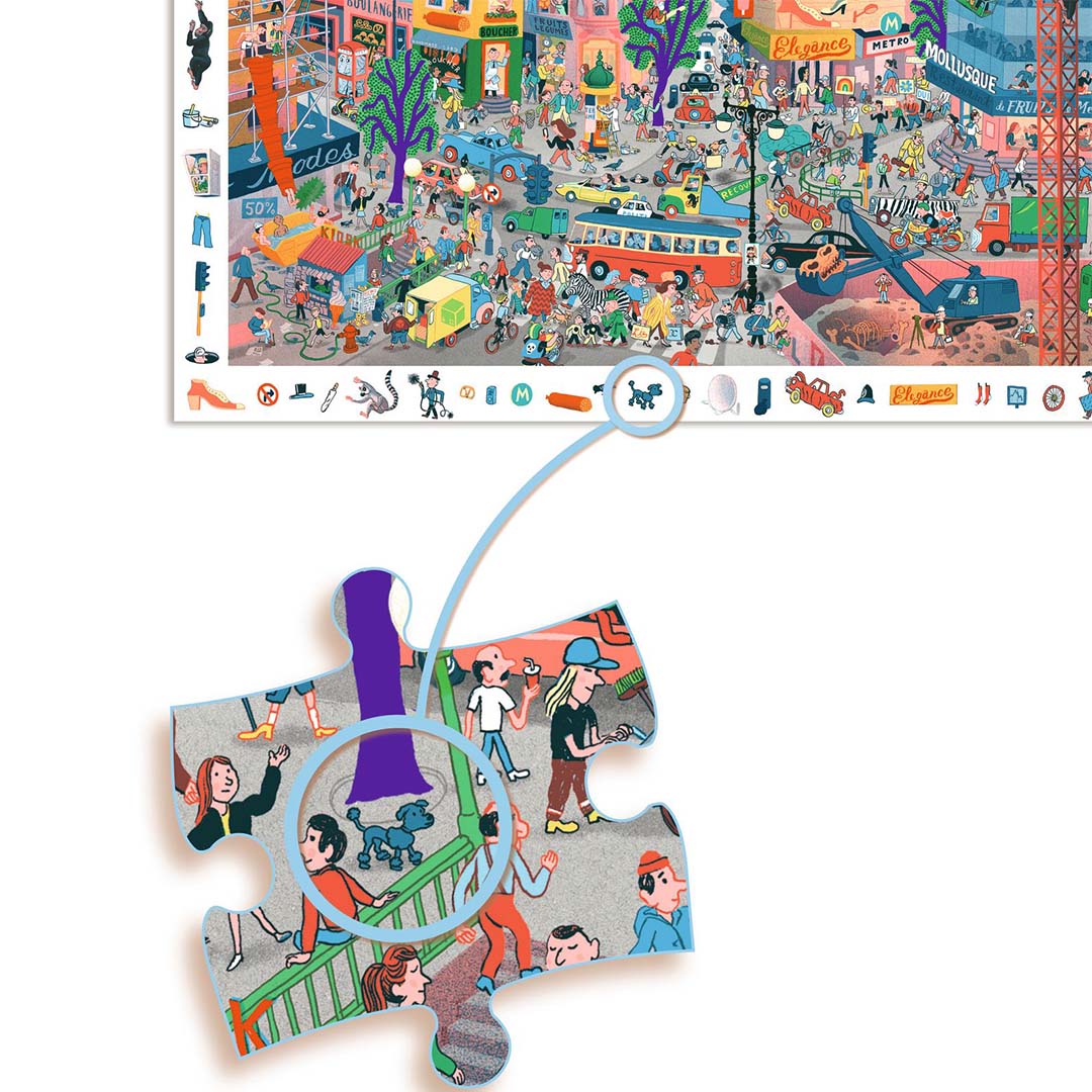 djeco observatiepuzzel de stad - 200st | DJ07515 | 1