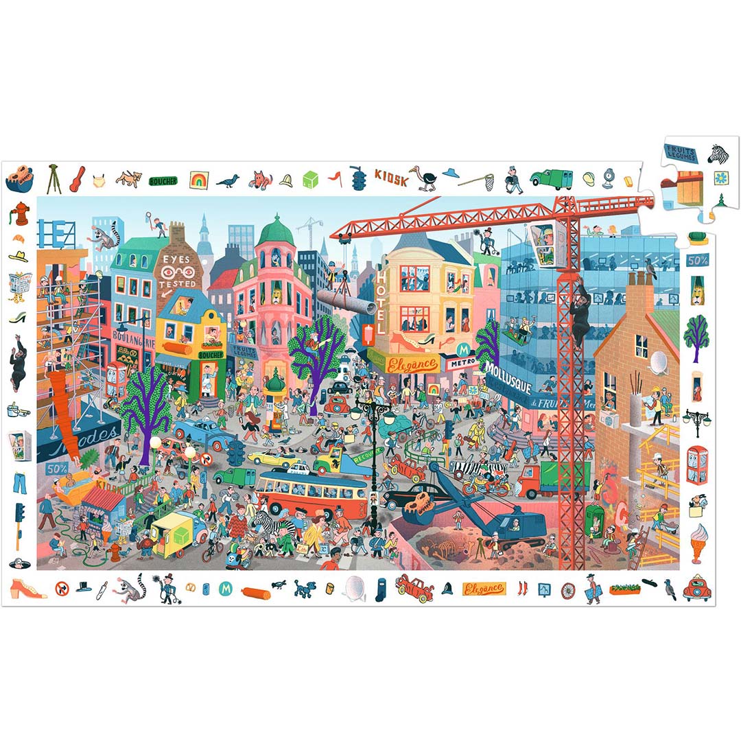 djeco observatiepuzzel de stad - 200st | DJ07515 | 2