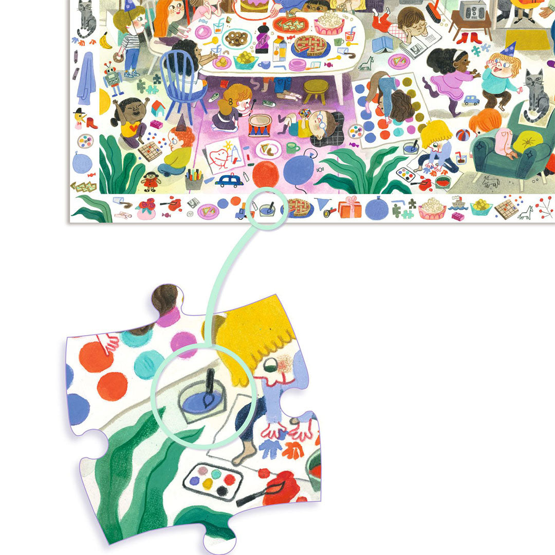 djeco observatiepuzzel verjaardagsfeest - 54st | DJ07566 | 1