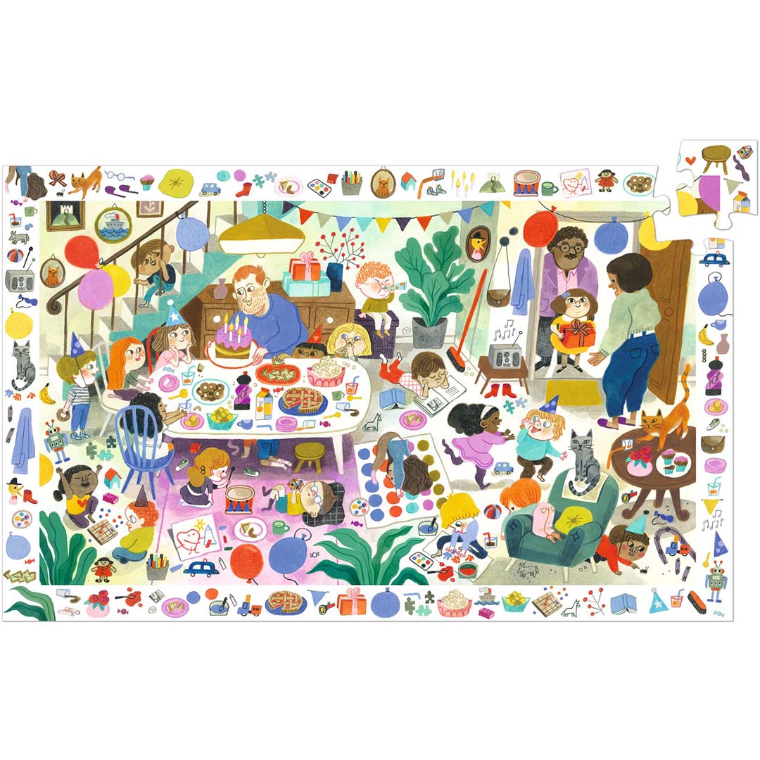 djeco observatiepuzzel verjaardagsfeest - 54st | DJ07566 | 2