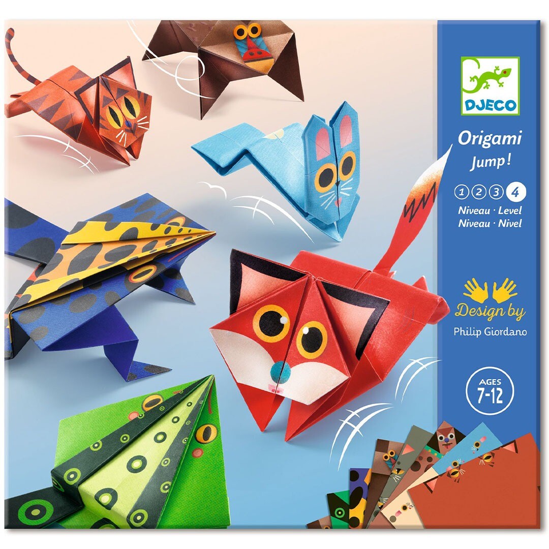 djeco origami - springende dieren | DJ08702 | 0