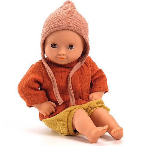 djeco poppenkledingset pomea - mandarine - 32 cm | DJ07896 | 1