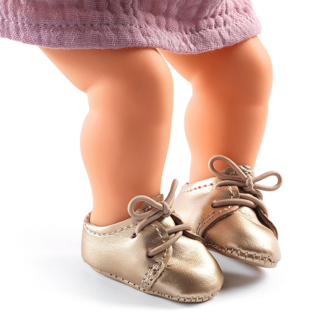 djeco poppenschoenen pomea - goud - 32 cm | DJ07887 | 1