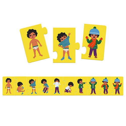 djeco puzzel aankleden in de winter - 10st | DJ08188 | 2