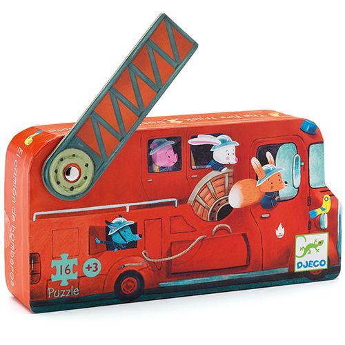 djeco puzzel de brandweerwagen (16st) | DJ07269 | 0