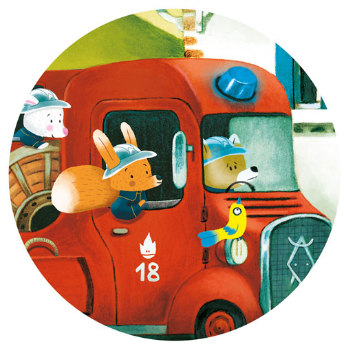 djeco puzzel de brandweerwagen (16st) | DJ07269 | 2